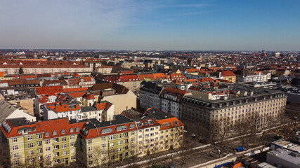 Obraz premium Beautiful city of Berlin from above - aerial view - urban photography
