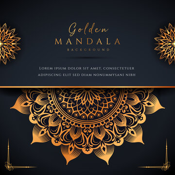 Ornamental luxury mandala background with golden arabesque pattern Arabic Islamic east style. mandala design.
