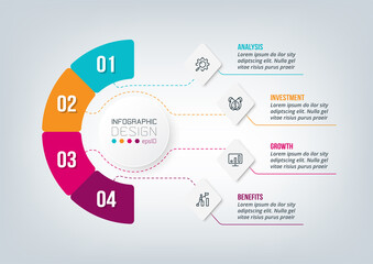 Business or marketing diagram infographic template.