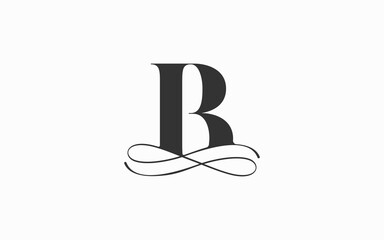 initial letter B luxury logo monogram design element