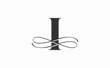 initial letter I luxury logo monogram design element