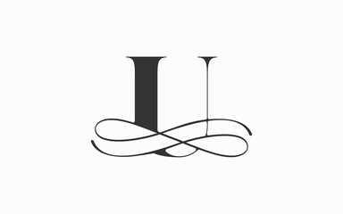 Obraz premium initial letter U luxury logo monogram design element