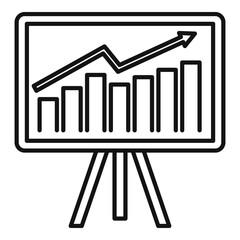 Crisis chart icon, outline style