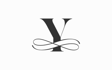 initial letter Y luxury logo monogram design element