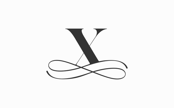 initial letter X luxury logo monogram design element