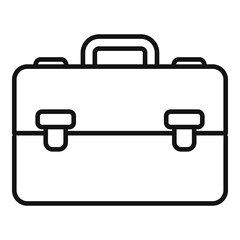 Manager suitcase icon, outline style