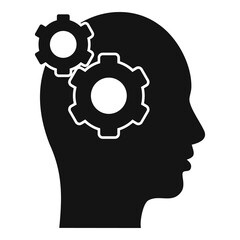 Restructuring gear icon, simple style