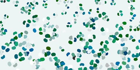 Light green vector backdrop with chaotic shapes.