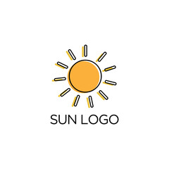 modern sun logo illustration template icon vector