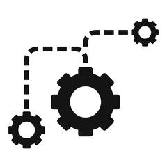 Restructuring process icon, simple style