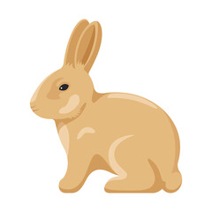 Cute yellow Easter bunny