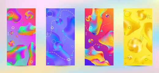 Holographic background. Bright smooth mesh blurred futuristic pattern