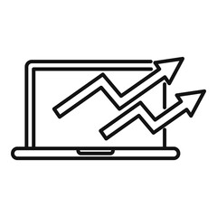 Restructure arrow icon, outline style