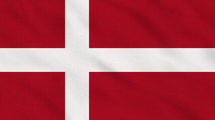Naklejka premium Denmark Crumpled Fabric Flag. Denmark Flag, Denmark Banner, Europe Flags. Celebration. Flag Day. Patriots. Surface Texture. Background Fabric.