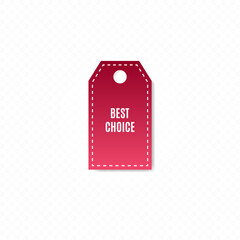 Best choice tags, vector red labels isolated on transparent background. Best choice 3d ribbon banners