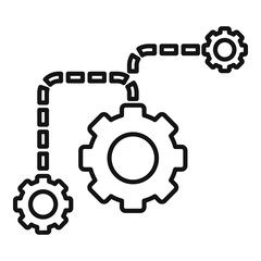 Restructuring process icon, outline style
