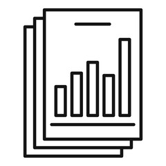 Restructuring analysis icon, outline style