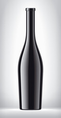 Non-transparent Bottle on background. Cork version. 