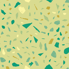 Terrazzo seamless pattern. Khaki classic flooring