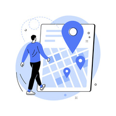 Get directions abstract concept vector illustration.