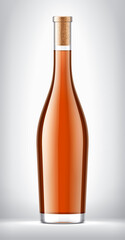 Glass Bottle on background. Cork version. 