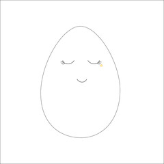 Easter egg with decoration 