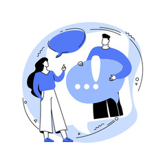 Discussion abstract concept vector illustration.