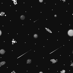 Obraz na płótnie Canvas Planet pattern with constellations and stars.