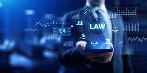 Labor law lawyer legal advocate business finance concept.
