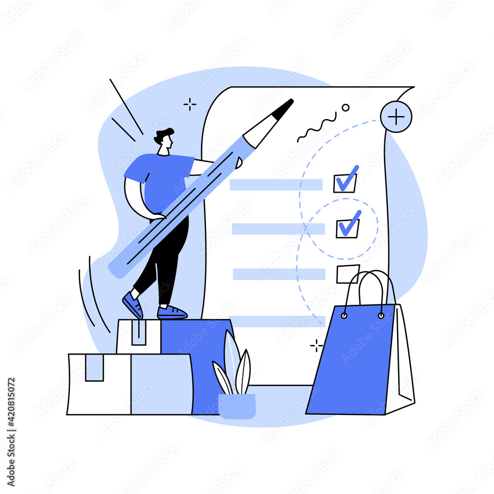 Poster my orders list abstract concept vector illustration.