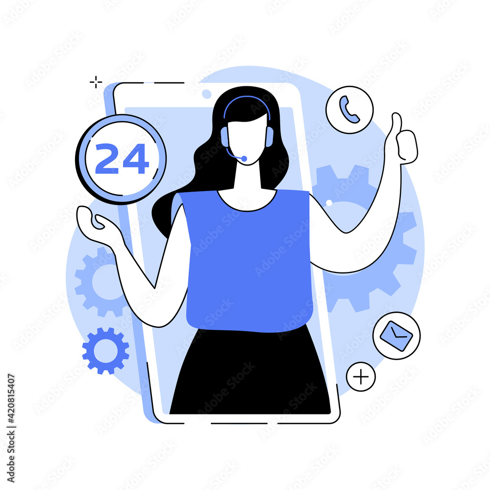 Wall mural support abstract concept vector illustration.