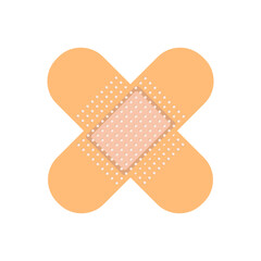 Medical Band-aid. Antiseptic band-aid. Flat vector illustration isolated on a white background