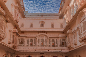 Beautiful a Structures Monuments Gardens with Flowers in Rajasthan