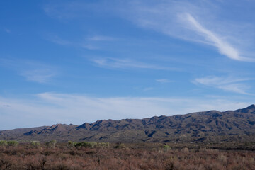 Fototapeta na wymiar Mountain landscape with clouds in Arizona