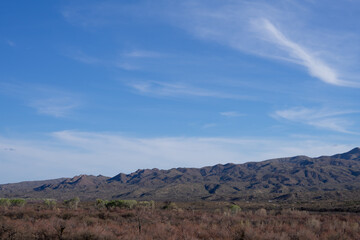 Mountain landscape with clouds in Arizona