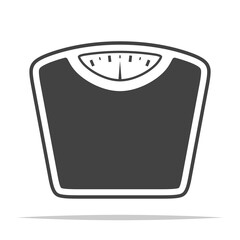 Bathroom scale icon vector isolated