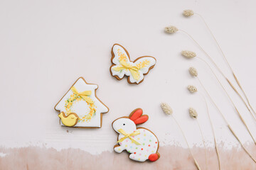 Gingerbread in a shape of Easter bunny