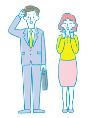 シンプルな男性と女性のベクターアート