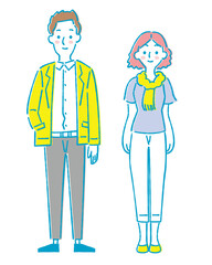 シンプルな男性と女性のベクターアート