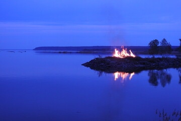 Fire in Blue hour