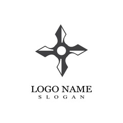 Obraz premium Shuriken icon illustration vector flat design