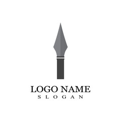 Spear logo and symbol vector design illustration