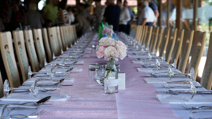 Preparations for a festive lunch