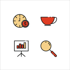 business set icon, isolated business set sign icon, vector illustration