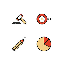 Obraz premium business set icon, isolated business set sign icon, vector illustration