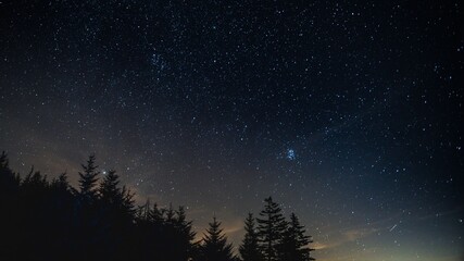 sky with stars . night landscape