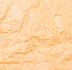 background from yellow crumpled paper