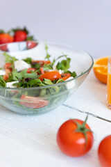 Vegan salad with tomatoes