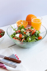 Vegan salad with tomatoes