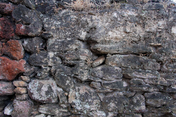 Closeup on old stone wall 
